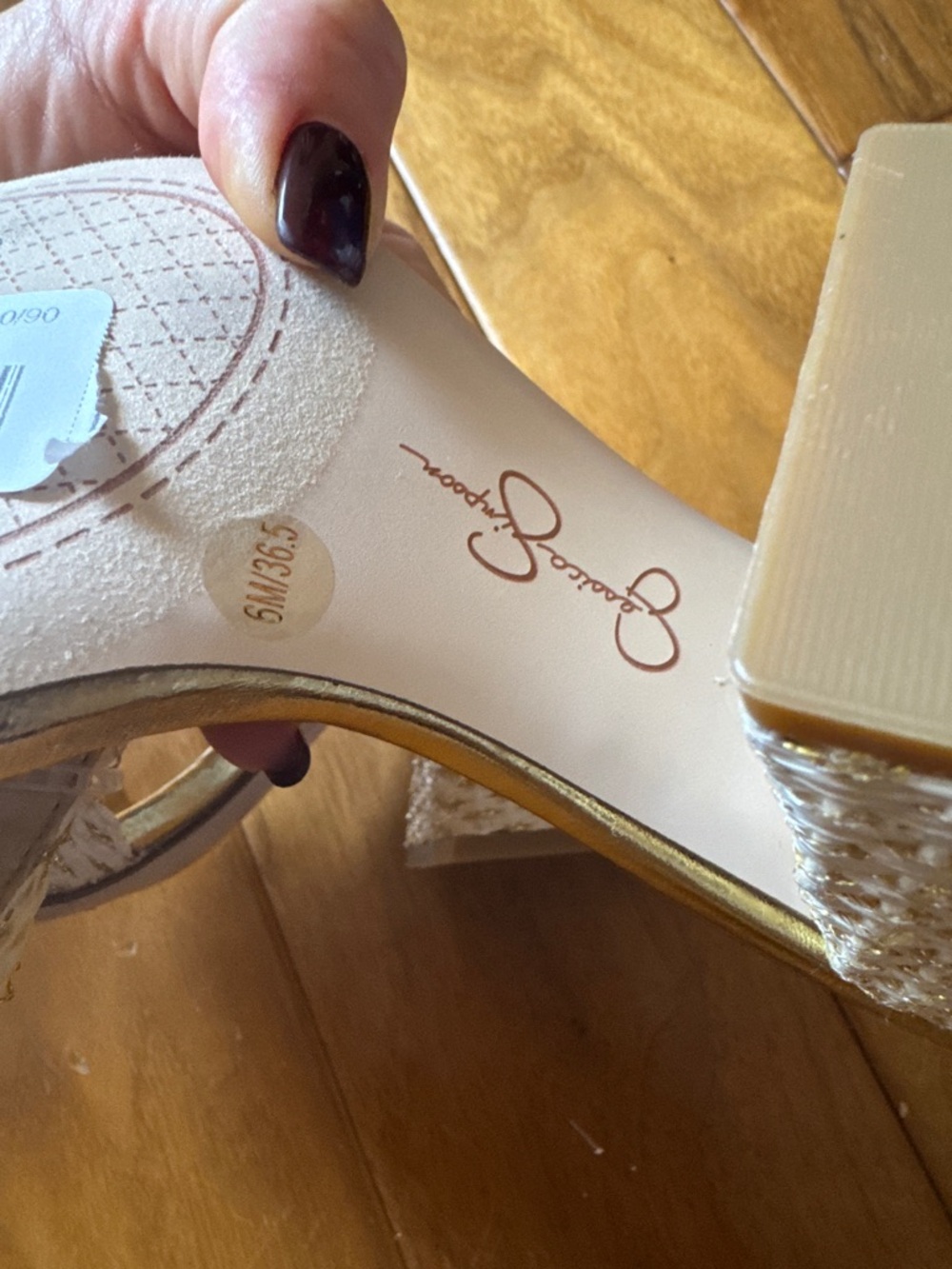 NWT Jessica Simpson Romilda Raffia Sandal In Light Natural Sz 6 - Picture 10 of 10